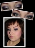 Nummer Sicher Makeup in Gold und Violett